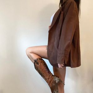 Gorgeous brown vintage suede blazer